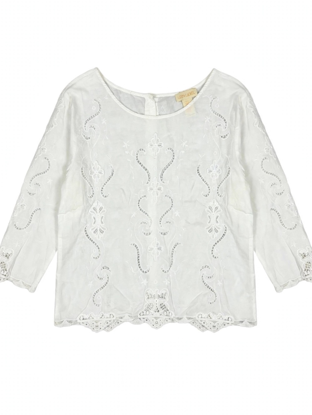 Lucy and Laurel cotton back button blouse